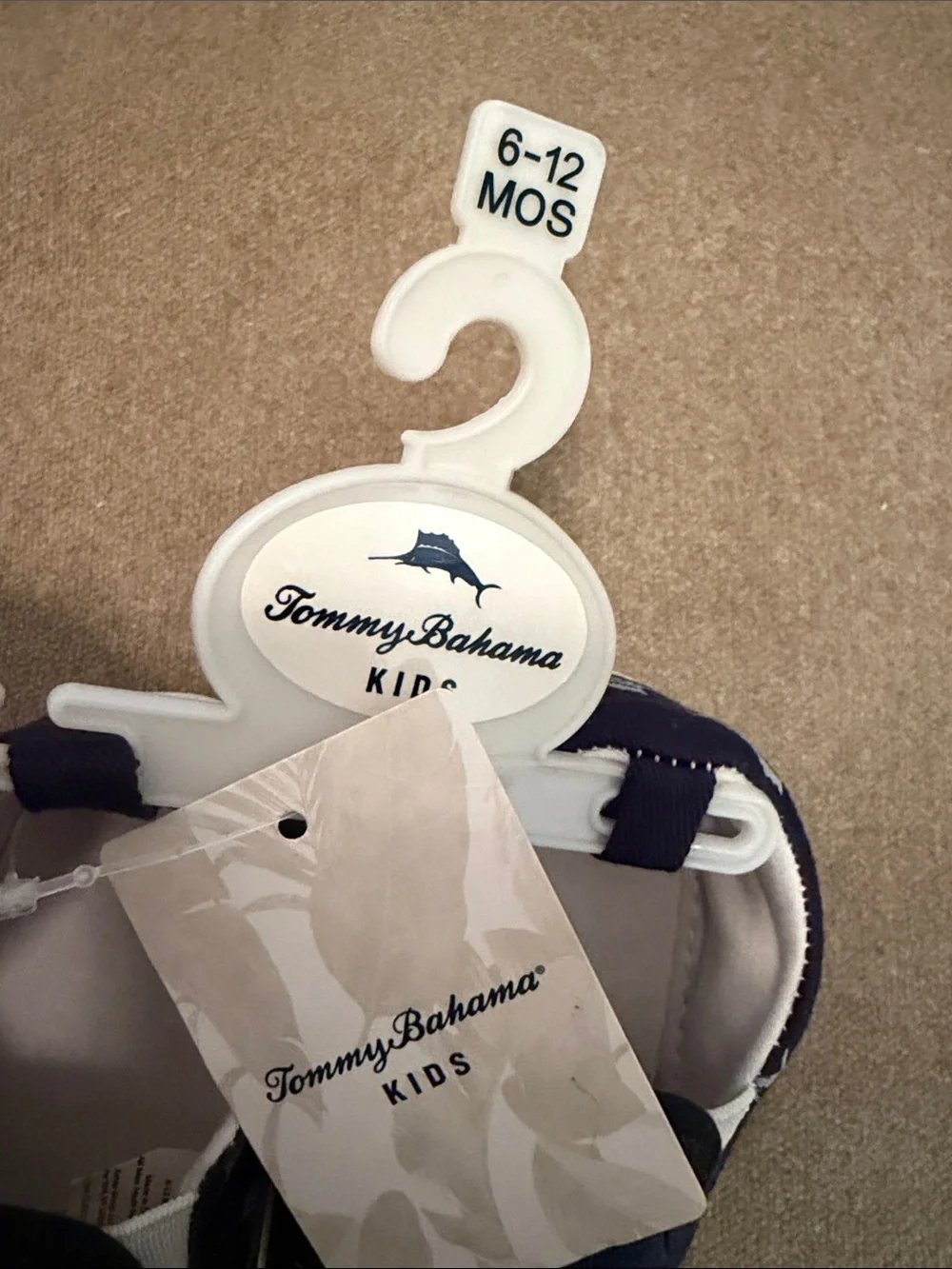 Tommy John Navy and White Marlin Slip-On Baby Shoes